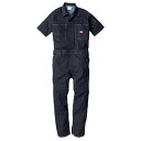 【在庫有 即納】【送料無料】Dickies ディッキーズ 半袖つなぎ M D-752 ストレッチ インディゴ 作業服 作業着 メンズ レディース 男性 女性 男女兼用