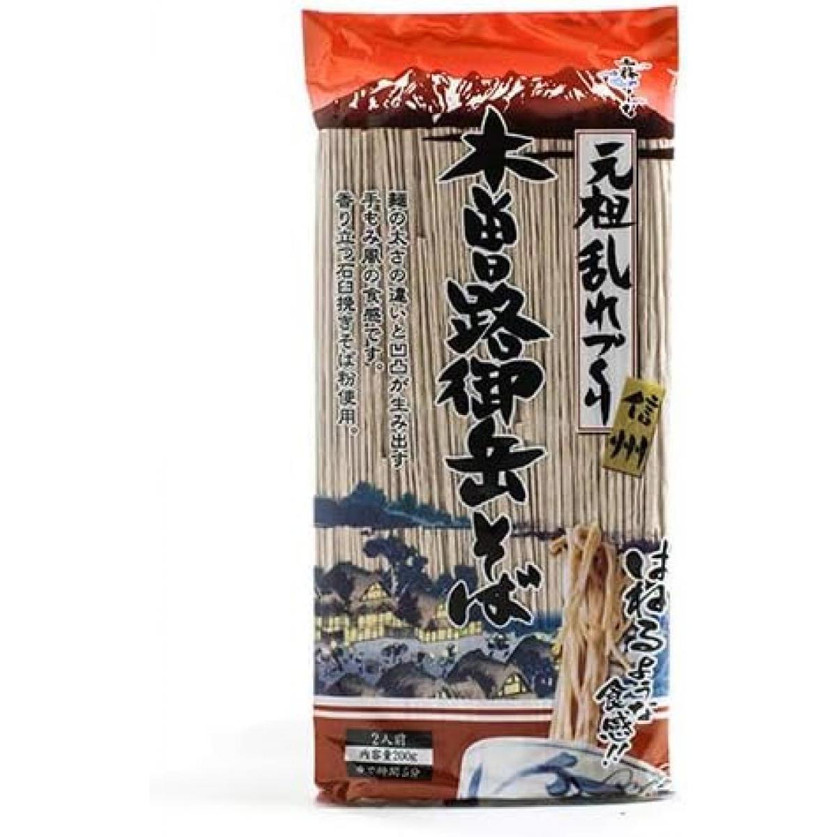 【まとめ買い】はくばく 木曽路御岳そば 200g(2人前)×12袋(1ケース)　信州開田高原 蕎麦 乾麺 石臼挽き