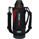 サーモス THERMOS 水筒 真空断熱スポーツボトル 1L ブラックオレンジ FJS-1000F BKOR 保冷専用 子供 ポーチ付き スポーツドリンク