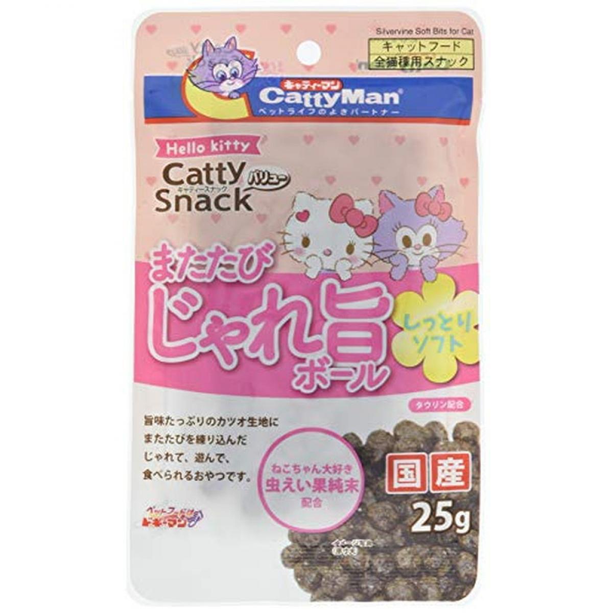 キャティーマン 猫用おやつ キャティースナックバリュー またたびじゃれ旨ボール ソフト 25g