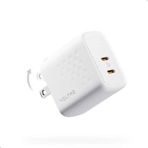 ボルトミー VOLTME PD対応 35W 折りたたみ式 充電器 ホワイト 白 Revo 35 Duo (C+C) Type-C×2ポート 急速充電器 急速充電 V2138 ボルトミー VOLTME PD対応 35W 折りたたみ式 充電器 ホワイト 白 Revo 35 Duo (C+C) Type-C×2ポート 急速充電器 急速充電 V2138