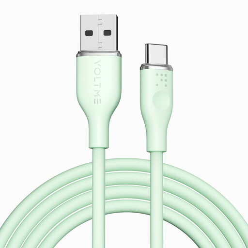 VOLTME ボルトミー 充電ケーブル QC3.0対応 USB-A&USB-C 60W 1.8m グリーン AtoC 高速充電 シリコン USB ケーブル C2128 VOLTME ボルトミー 充電ケーブル QC3.0対応 USB-A&USB-C 60W 1.8m グリーン AtoC 高速充電 シリコン USB ケーブル C2128