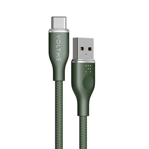 VOLTME ボルトミー 充電器 QC3.0対応 データ転送 充電 USB-A&USB-C 60W 1m グリーン C2152 ナイロン 耐久編み込み VOLTME ボルトミー 充電器 QC3.0対応 データ転送 充電 USB-A&USB-C 60W 1m グリーン C2152 ナイロン 耐久編み込み