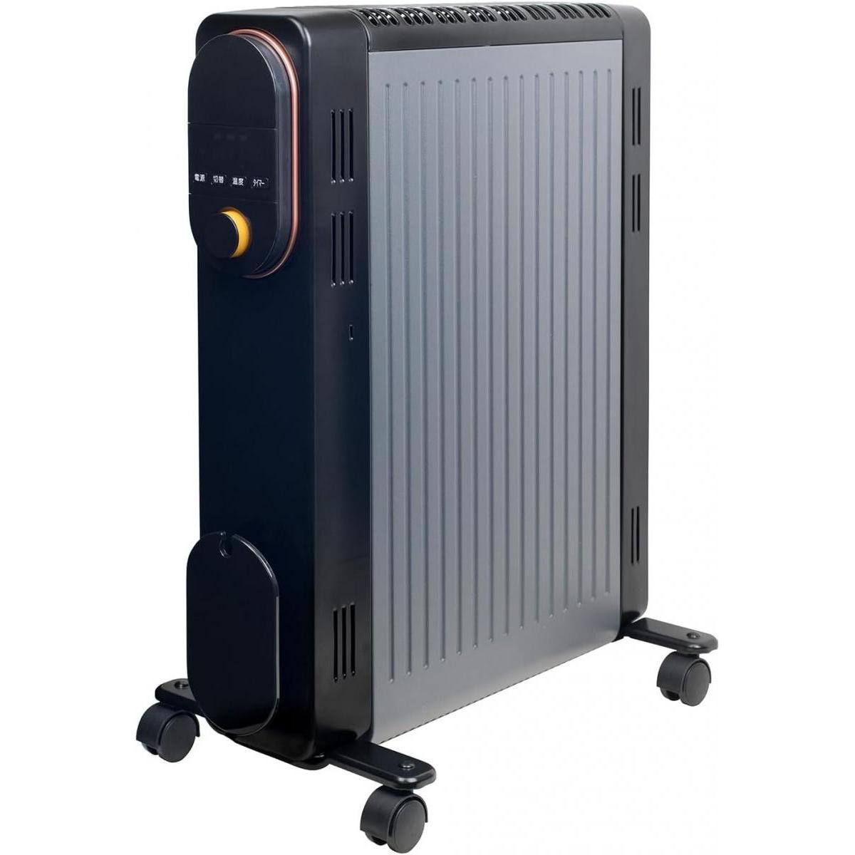 【在庫有・即納】山善 YAMAZEN オイルレスヒーター DP-SD30 BK ブラック 電気ストーブ 電気暖房 キャスター付きのサムネイル