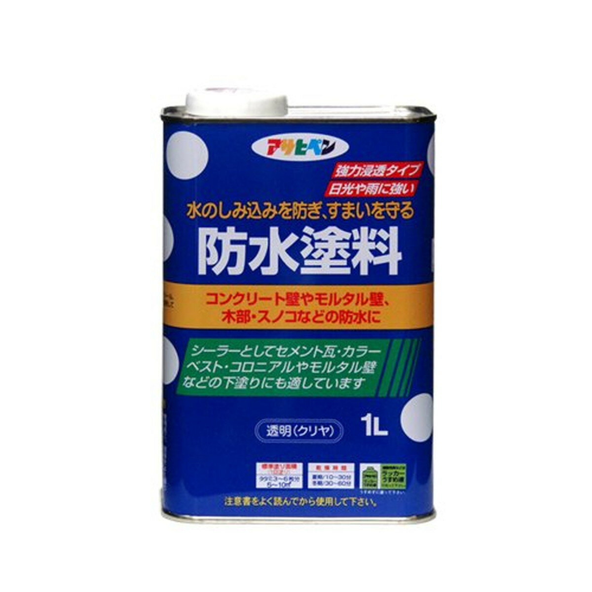 アサヒペン 防水塗料 1L 透明（クリヤ）のサムネイル