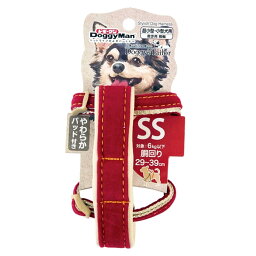 ドギーマン DoggyS Tailor ドッグハーネス SS スエードスタイル レッド 犬用 超小型犬用 胴輪 どうわ やわらかパッド付