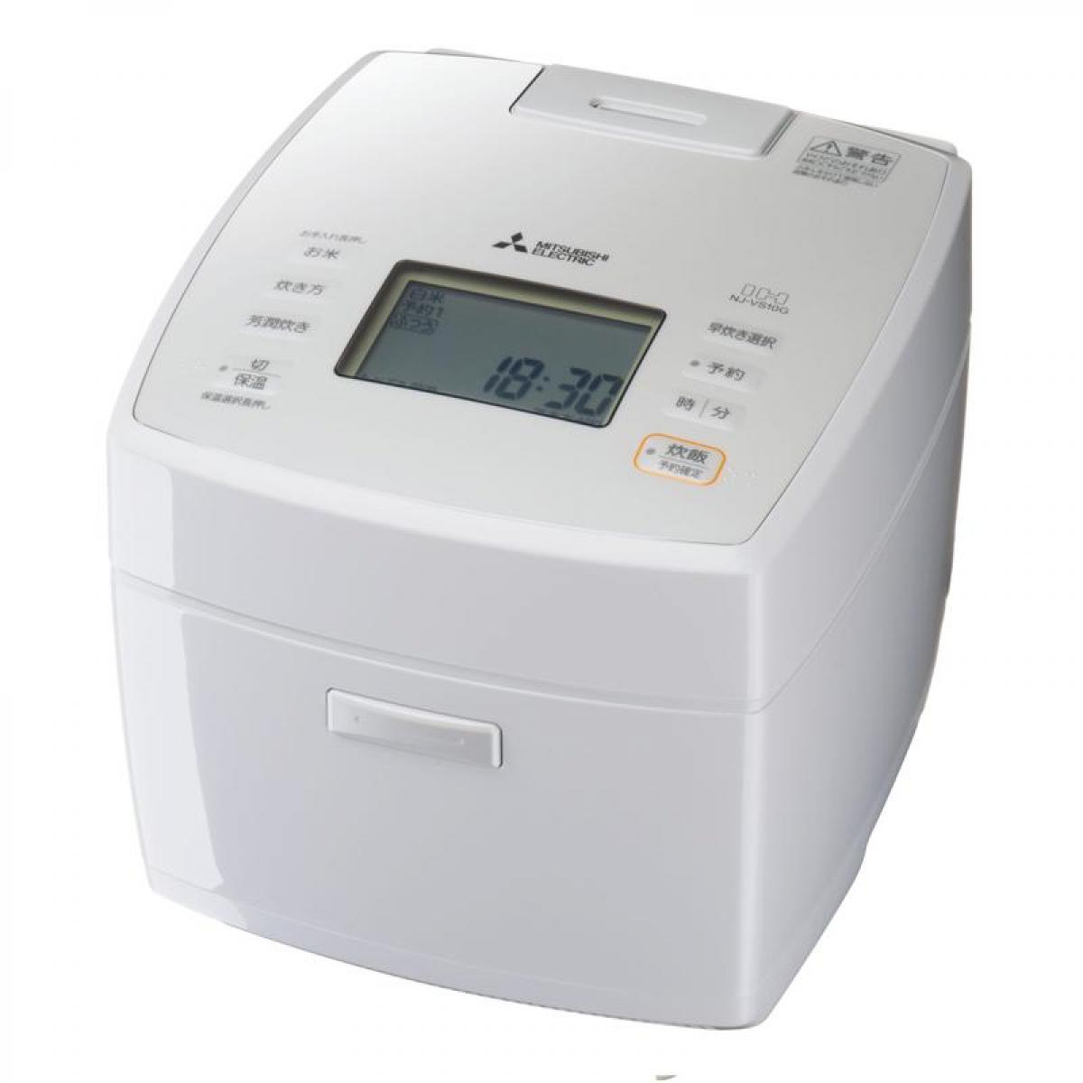 【在庫有・即納】三菱 IH炊飯器 炊飯ジャー 月白 一升炊き NJ-VS18G-W 備長炭 炭炊釜 炊飯器 ダブル備長炭コート 熾火(おきび) 1升 一升 MI...