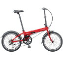 【お客様整備品】 DAHON ダホン HIT D6 ヒットD6 Crimson Red 20インチ 6段変速 折りたたみ自転車 フォーディングバイク
