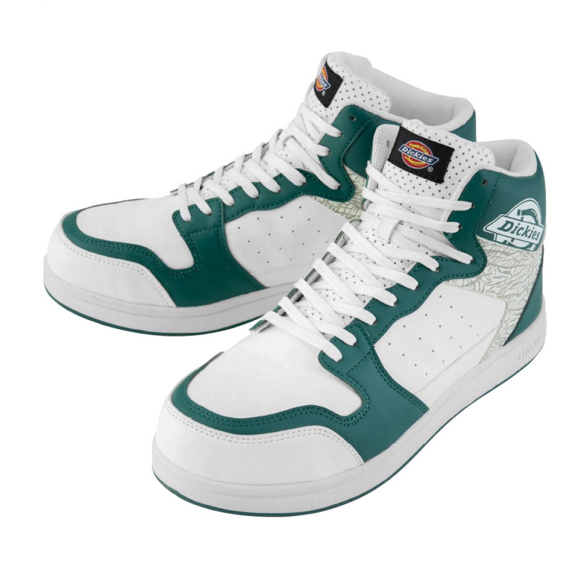 Dickies ディッキーズ セーフティースニーカー ミドル グリーン 27cm D-3318 安全靴 先芯 ミドルカット 耐油底 コーコス