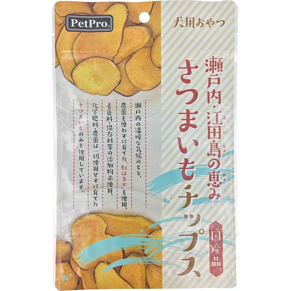 ペットプロ 犬用 おやつ 瀬戸内・江田島の恵み さつまいも チップス 50g 紅はるか 米油 愛犬用 着色料..