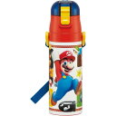 スケーター skater 超軽量ダイレクトステンレスボトル 470ml スーパーマリオ SDC4 水筒 直飲み ワンプッシュ マグボトル 子供用水筒 キッズボト...