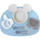 錦化成 ミッキーマウス アイコン ランチプレート ブルー 子供 ベビー 食器 セット かわいい おしゃれ ミッキー ディズニー 電子レンジ・食洗機対応