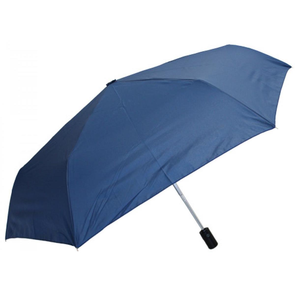 アテイン 強風対応ミニ 無地 安全式 自動開閉 ネイビー 5271NV 55cm 傘 雨傘 折り畳み傘