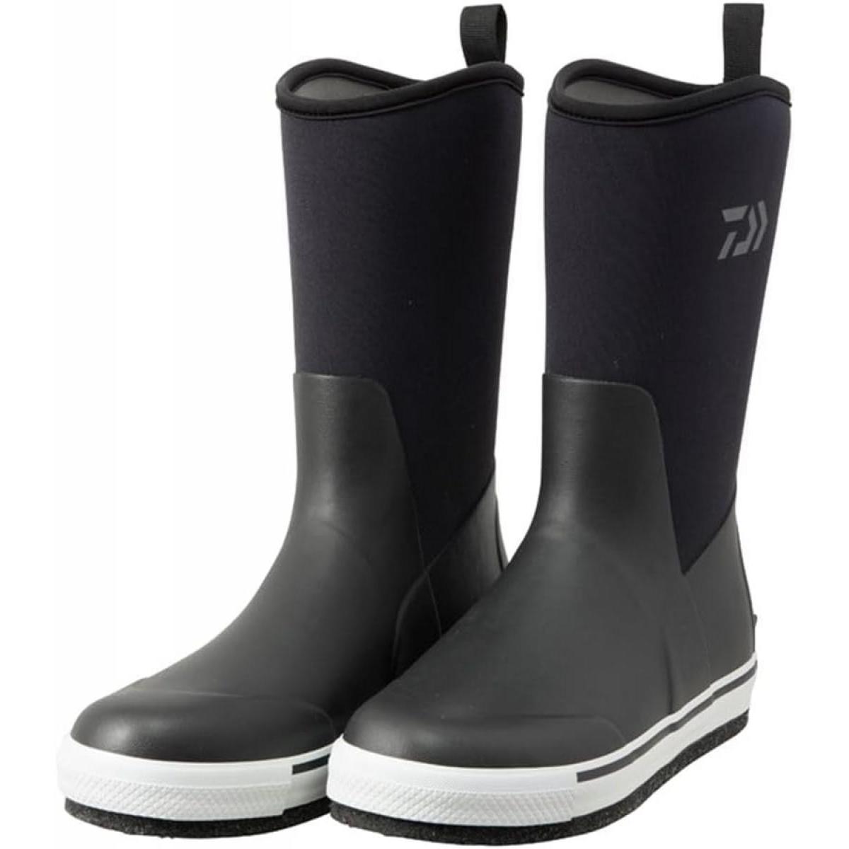 【在庫有・即納】ダイワ タイトフィット フィッシングロングブーツ LLサイズ 27.5cm ブラック FB-3550-T フェルトスパイクソール