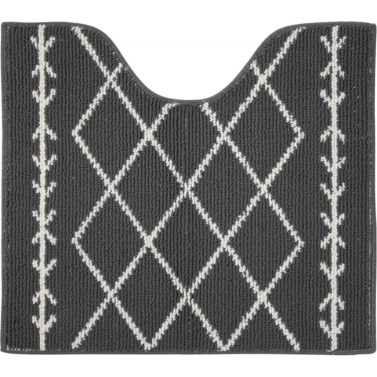 ヨコズナクリエーション トイレマット ベニワレン グレー 約58×65cm すべりにくい トイレ 足元マット