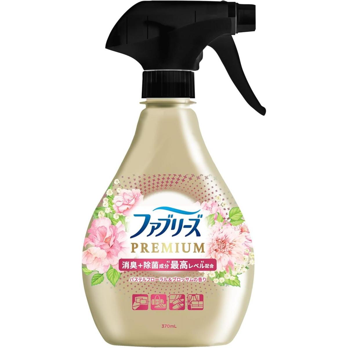 P&G ファブリーズ PREMIUM W除菌+消臭スプレー パステルフローラル＆ブロッサムの香り 本体 370mL 消臭スプレー 衣類・布製品用消臭剤 消臭剤 消臭 ニオイ