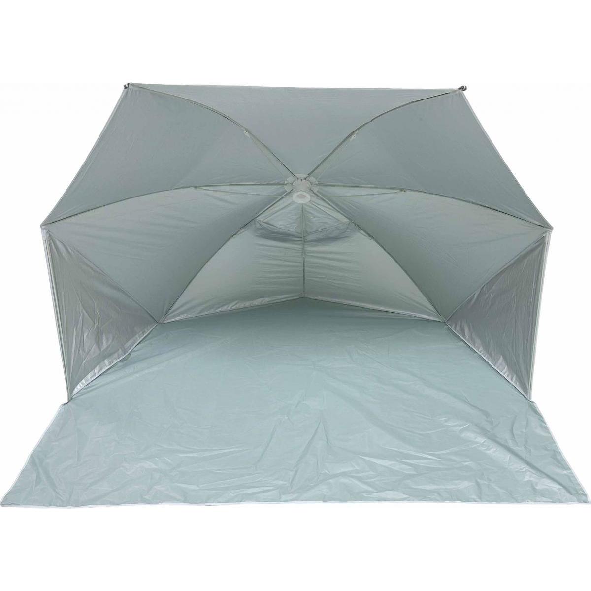 【在庫有・即納】ドウシシャ ワンタッチ・パラソルテント ミント 約 横幅180×奥行108×高さ132cm コンパ..
