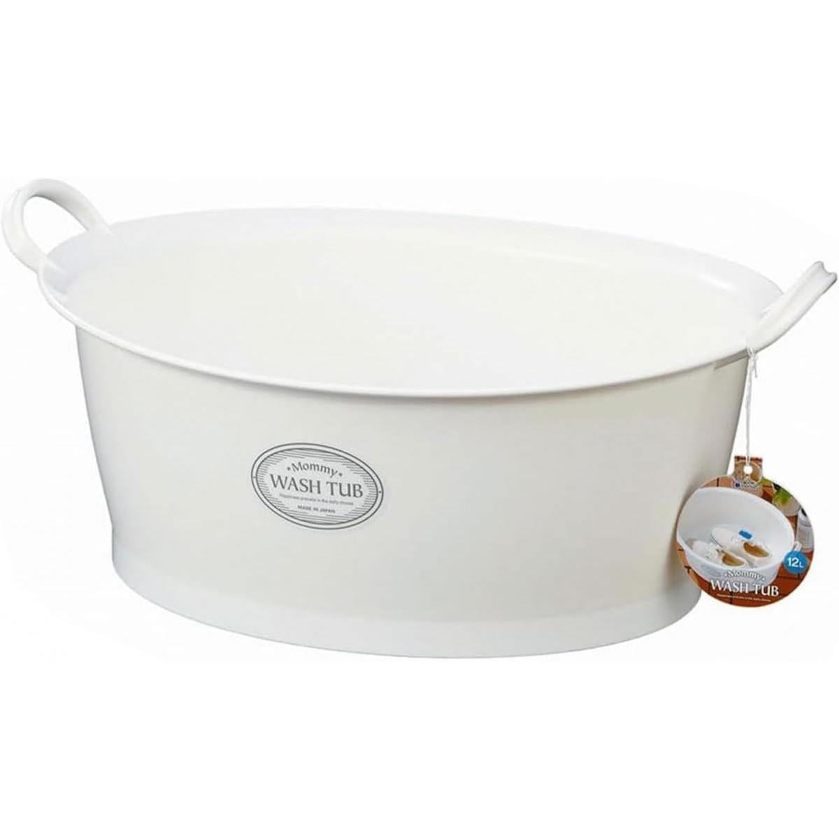 イノマタ化学 マミーウォッシュタブ 12L 3113 ホワイト タブ 桶 バケツ 付け置き 洗濯 洗濯物