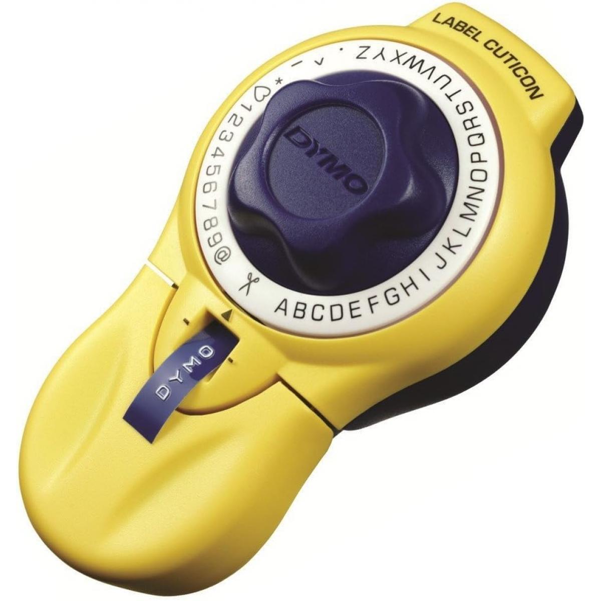 ダイモ DYMO ラベルキューティコン イエロー 9ミリテープ用 DM2008 英大文字 記号 ラベルメーカー インデックス ※文字盤交換不可(2)