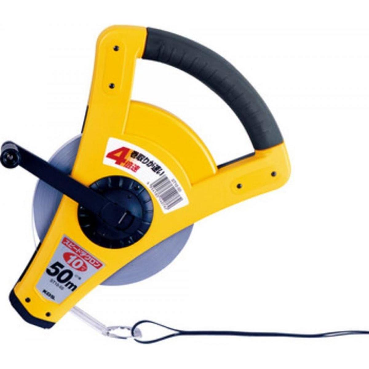 KDS スピードテクロン10 50M ST10-50 鋼製巻尺 10mm幅 長さ50m 耐摩耗性 スーパーパワーコートスチールテープ仕様