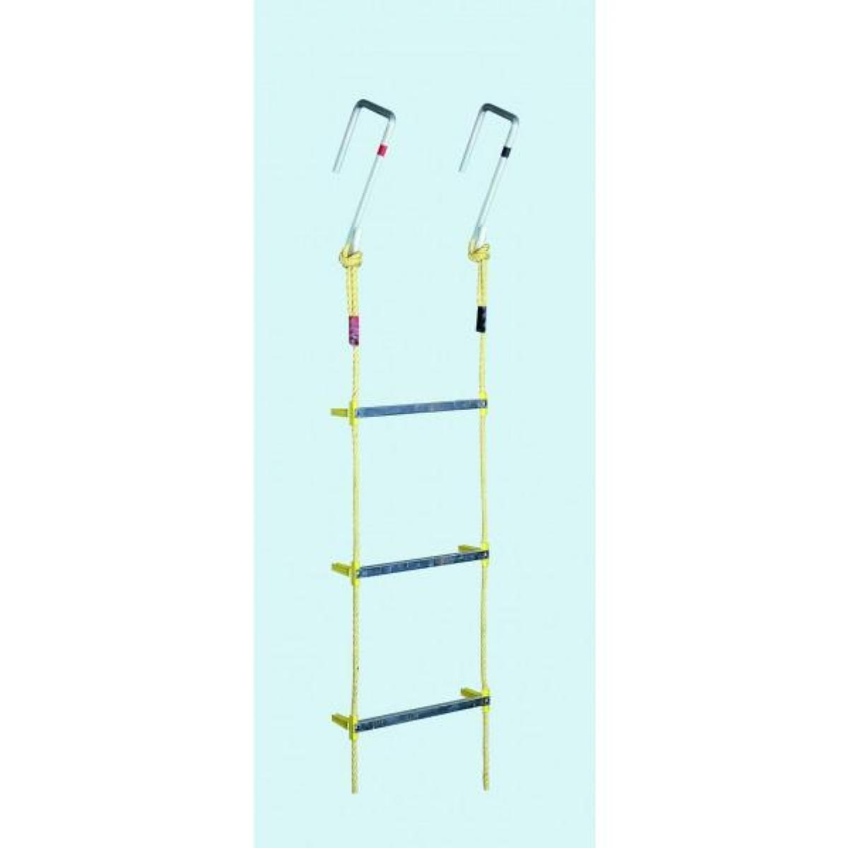 八ツ矢工業 アルミ縄ばしごMSカギ付 8m 120501 避難 はしご ロープ 避難用品 災害時 緊急用 非常用