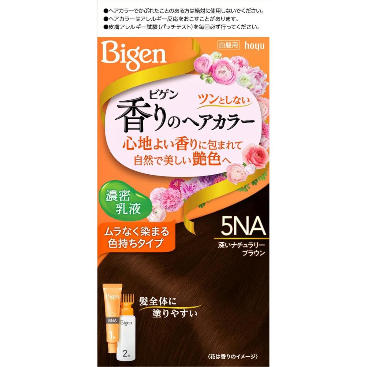 ホーユー ビゲン 香りのヘアカラー 乳液 5NA 深いナチュラリーブラウン 40g+60mL 白髪用 白髪 白髪染め 全体染め 医薬部外品