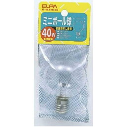 ELPA ミニボール球 40W 朝日電器 【品番】G-83H(C) 照明 ディスプレイ 電球 ランプ 白熱電球 インテリア 家具