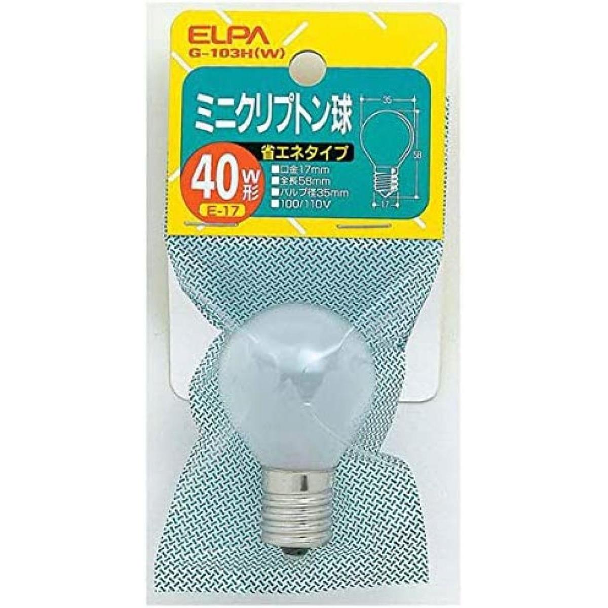 ELPA クリプトン球 40W G-103H(F)