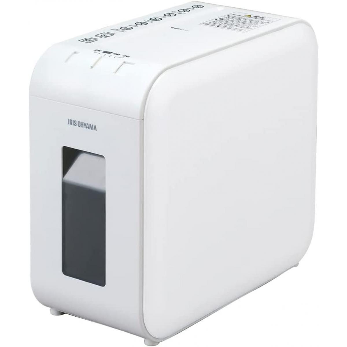アイリスオーヤマ 静音シュレッダー P6HS75C-W ホワイト 家庭用 細断枚数6枚 クロスカット A4/60枚収容 6枚同時裁断