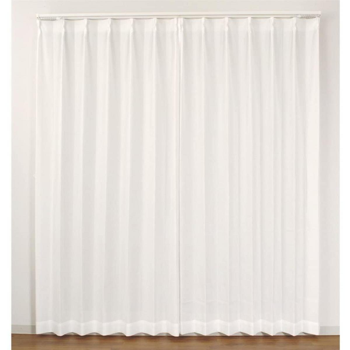 ユニベール レース アークレース 約100×198cm 2枚組 ホワイト