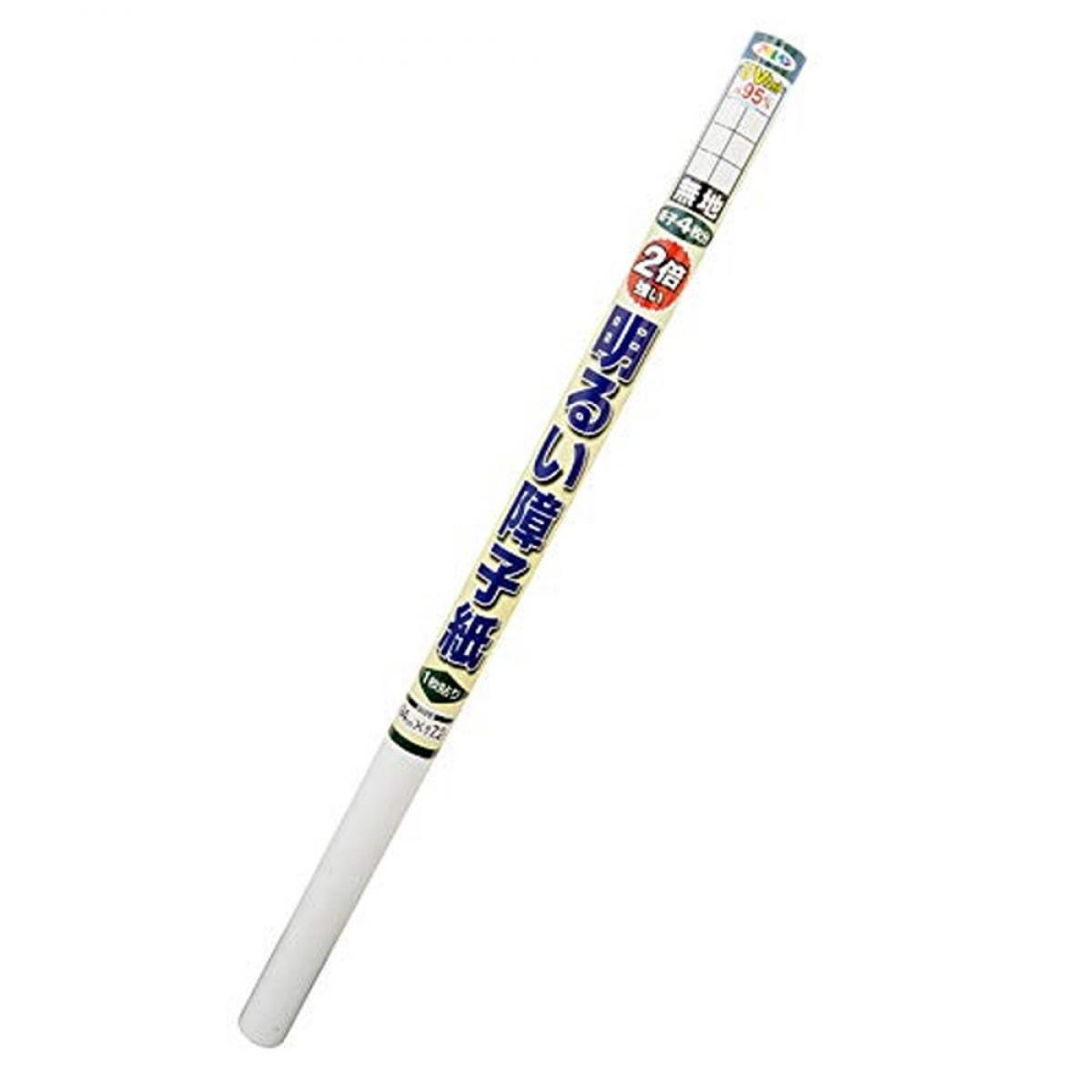 アサヒペン(Asahipen) 障子紙 2倍強い明るい障子紙 UVカット約95% 5231 無地 94cm×7.2m 一枚貼り