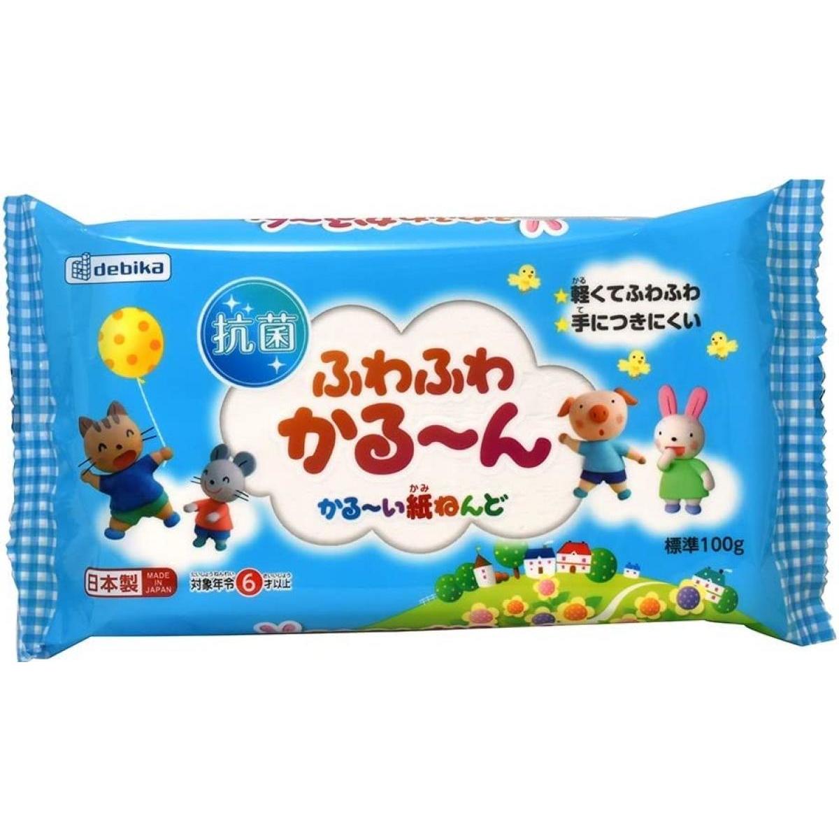 デビカ 紙ねんど 抗菌 ふわふわかる～ん 標準100g ふわふわ かみねんど 手につきにくい ふわふわかるーん 軽い