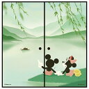 アサヒペン ふすま紙 ディズニー ミッキー&ミニー 湖畔 NTLD-006F 92cm×182cm 2枚組 襖紙 襖張り替え 襖リメイク