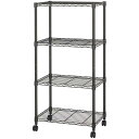 【在庫有・即納】ルミナス ノワール フリーラック スチールラック 4段 幅61×奥行41×高さ125.5cm NO6012-4 つや消し キッチンラック 収納 メタルラック