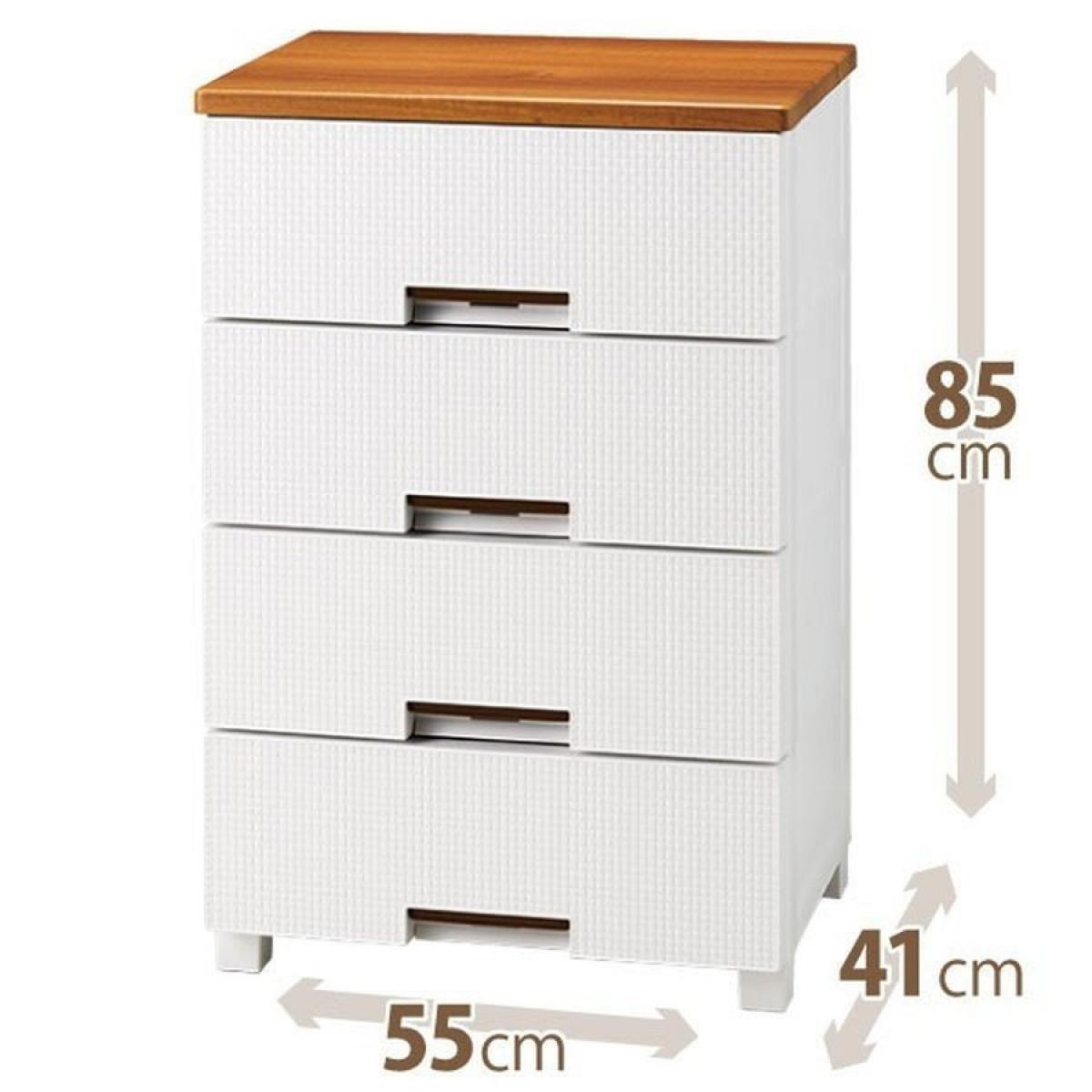 天馬/tenma フィッツプラスメッシュ FM5504 ホワイト 衣装ケース 収納ケース チェスト 幅55×奥行41×高さ85cmのサムネイル