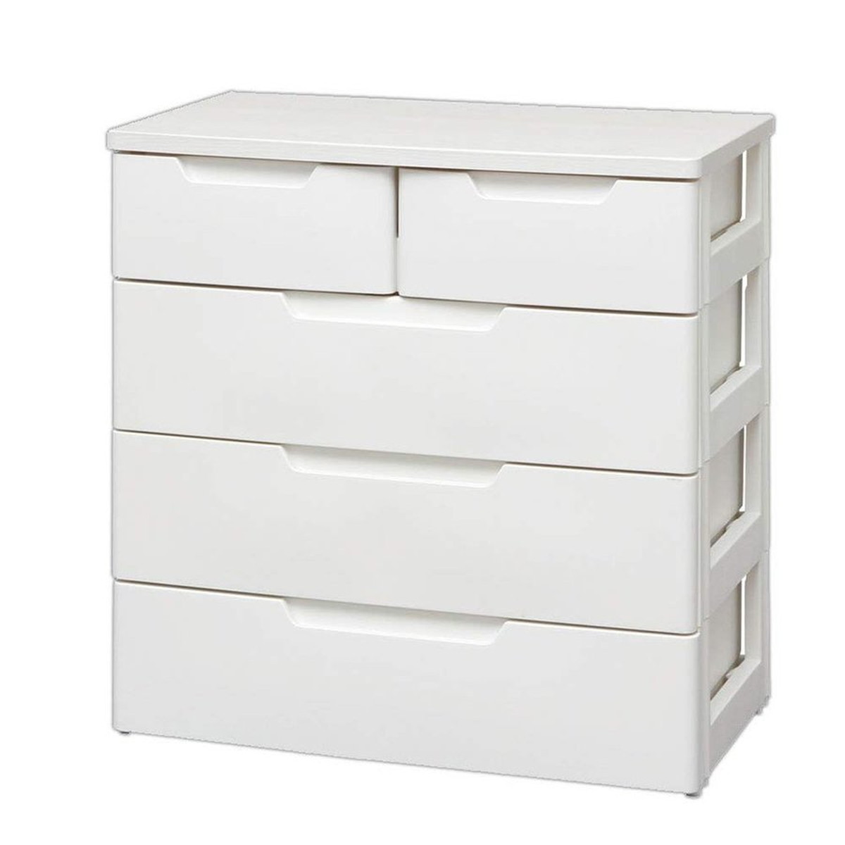 アイリスオーヤマ チェスト ラクラク引出し 木天板 4段 (3段+小引き出し1段) 幅72×奥行40.5×高さ77.5cm..