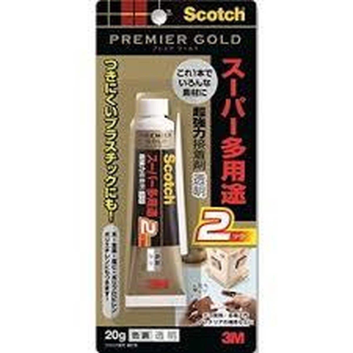 3M（スリーエム） スコッチ 超強力接着剤 プレミアゴールド スーパー多用途2 透明 20g