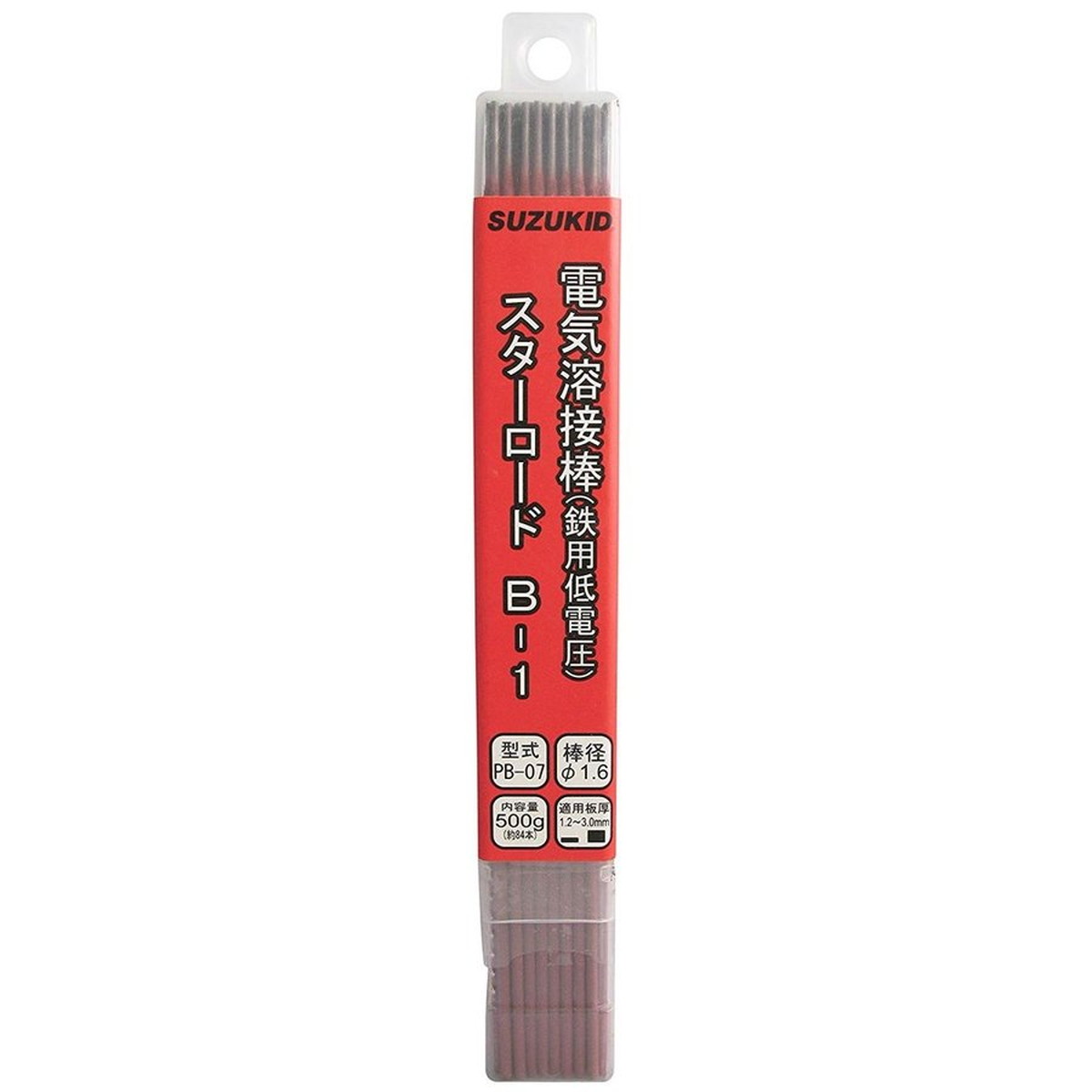 スズキッド SUZUKID スターロード B-1 1.6φ*230mm 500g PB-07 電気溶接棒 鉄用低電圧 低電圧軟鋼用 アーク溶接棒 100V電源