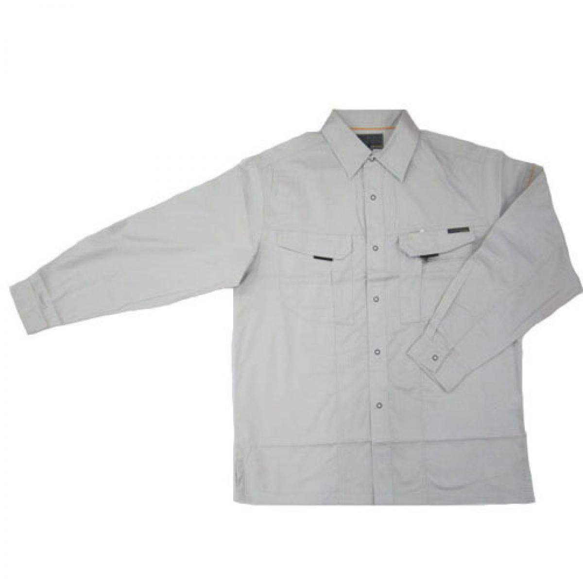 コーコス信岡 87008 TC長袖シャツ L シルバーグレー