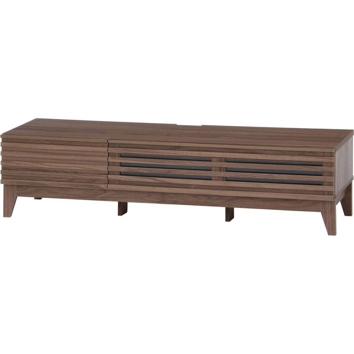 【I】不二貿易 TV台 ライン 150幅 ミディアムブラウン 新生活【代引不可/北海道・沖縄・離島不可】