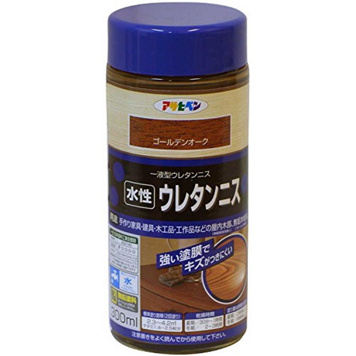  アサヒペン ニス 300ML ゴールデンオーク