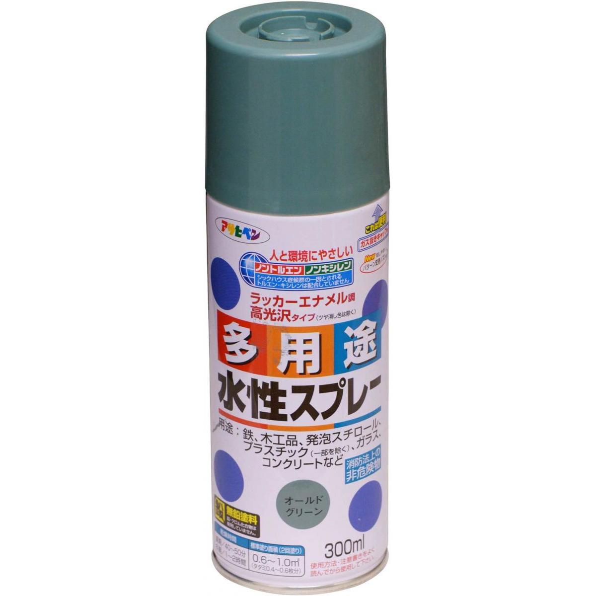 【在庫有・即納】 アサヒペン 水性多用途SP オールドグリーン 300mL