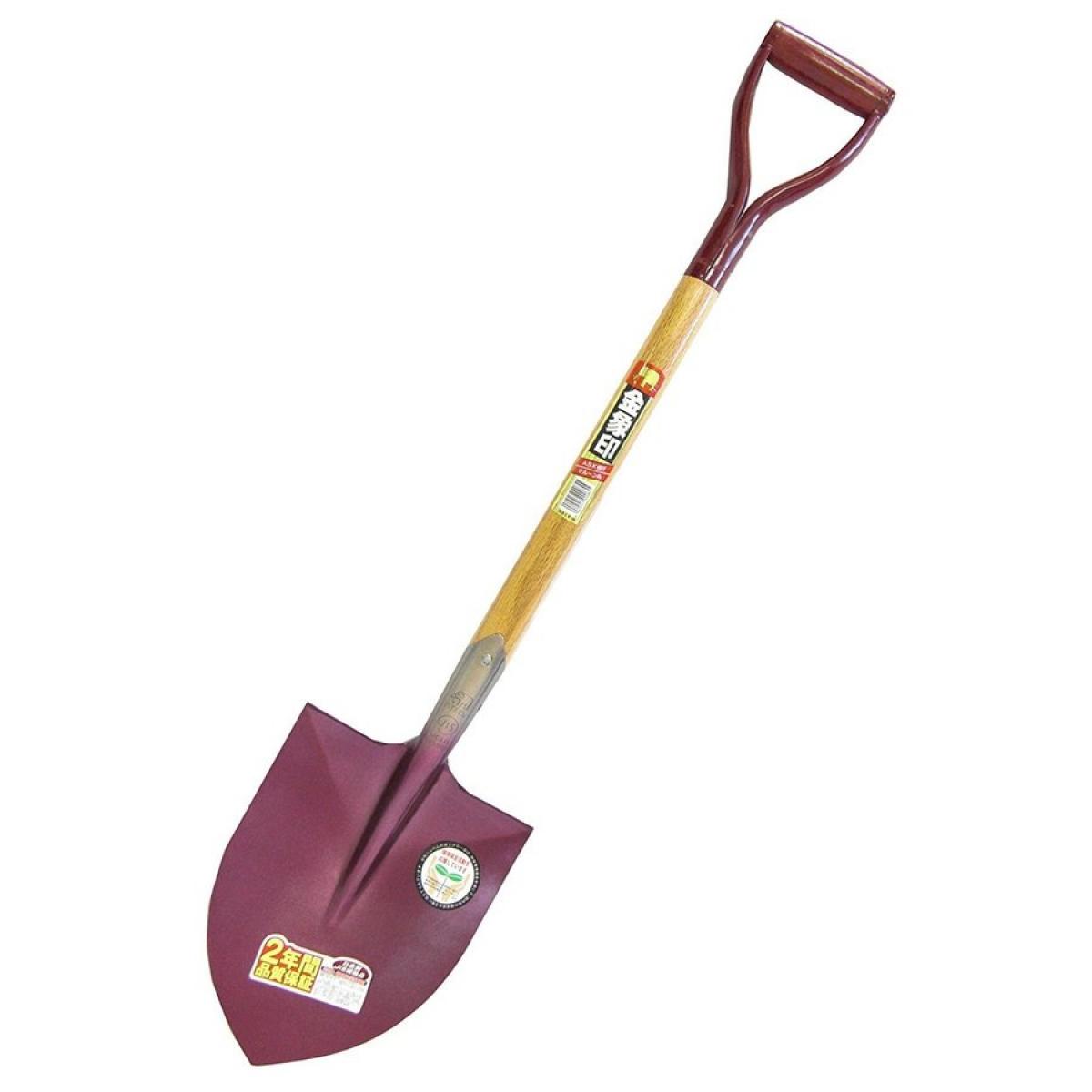 ショベル丸 A柄 マルーン #856 スコップ シャベル 土工農具 農具 園芸 ガーデニング 農業 家庭菜園