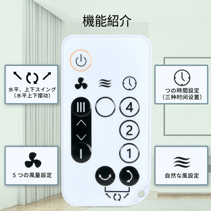 扇風機リモコン PCF-SC15T-N エアサーキュレーターリモコン for IRIS OHYAMA Woozoo SC15T 付属風量調整、多方向シェイキングヘッド、タイマースイッチ、自然風などの機能