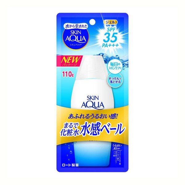 【メール便対応】ロート製薬　スキンアクア　モイスチャージェルe　110g　SPF35+ PA+++ 　※ネコポス不可のサムネイル