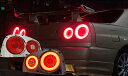 スカイラインクーペ LEDテール R34 2Dr クーペ用 ファイバーLEDテールランプ レッドクリア HR34 ER34 ENR34 BNR34 GT GT-R 78WORKS (J262RC