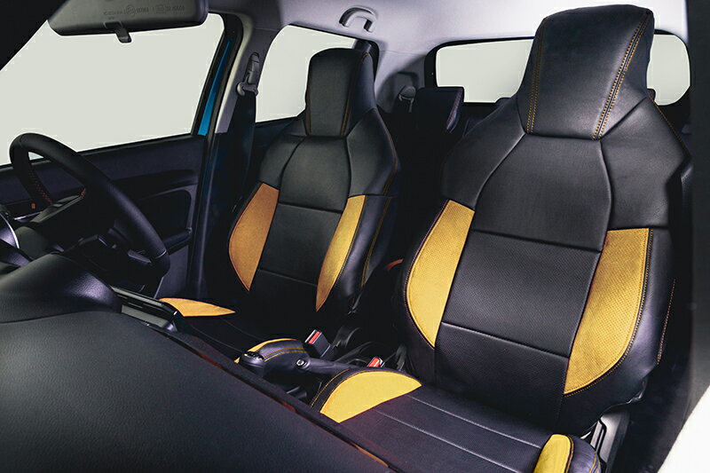 スイフトスポーツ シートカバー ZC33S 6MT/6AT スポーツシートカバー ブラック×イエロー G-Bring (GBRC-033Y