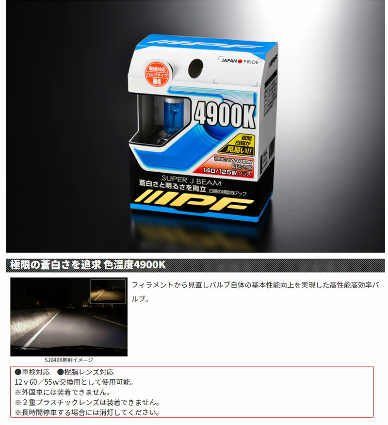 �ϥ�����Х�� �إåɥ饤�� �ָ��б� �ϥ�����إåɥ饤�ȥХ�� HB3 HB4 4900K 12V IPF (49J5