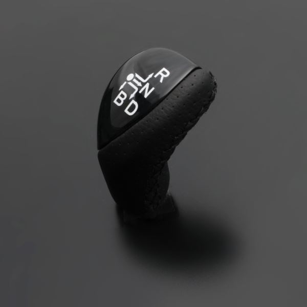 エスクァイア シフトノブ 80系 2014/10- 黒木目xブラックステッチ LUNA/ルナ (LKB-101BK