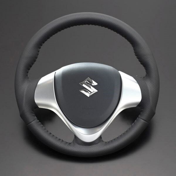 ワゴンRスティングレー ステアリング MH34S MH44S 2012/9-2017/1 ダークグレーレザーxレッドステッチ LUNA/ルナ (LS135LR